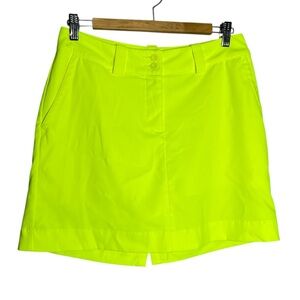Nike Golf Dri Fit Tour Performance Neon Yellow Skort Skirt, size 4
